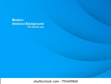 Abstract blue curve background with copy space for white text. Modern template design for cover, brochure, web banner and magazine.