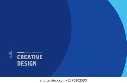 Abstract Blue Curve Background Design, Modern Creative Template