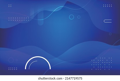 Abstract blue curve background, futuristic technology, vector illustration