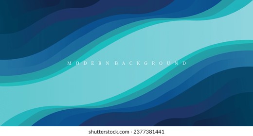Abstract blue curve background. Modern blue vector background. Geometric background design