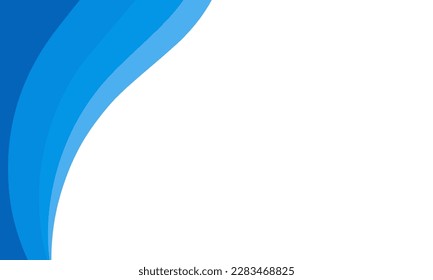 Abstract blue curve background vector illustration.