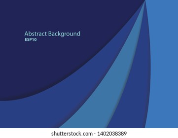 Abstract blue curve background for web,banner.Vector illustration.