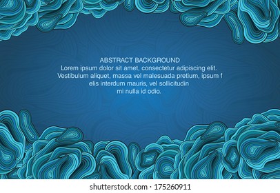 Abstract  blue curve design template. Vector illustration