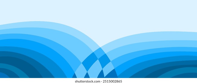 Fondo de degradado de curva azul Abstractas. Diseño moderno y creativo de la tendencia en la Ilustración vectorial digital y educación tecnológica eps10	