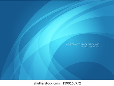 Abstract blue curve light energy design modern futuristic technology background vector illustration.