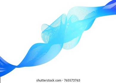 abstract blue curve line on white background with copy-space,vector,illustration