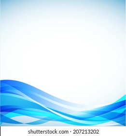 abstract blue curve line pattern background (vector) 
