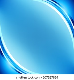 abstract blue curve line pattern background (vector) 