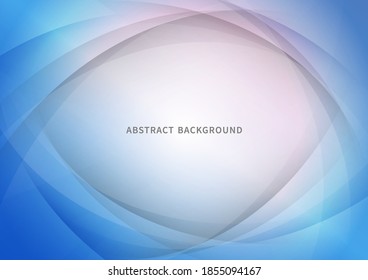 Abstract blue curve overlapping background. Modern style. You can use for ad, poster, template, business presentation. Vector illustration 
