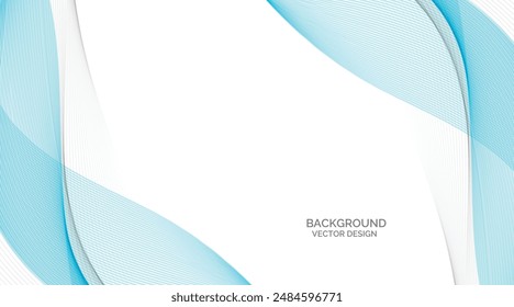 Abstractas fondo azul de las capas de papel de la curva. Diseño de Plantilla curvada de degradado de estilo mínimo sobre fondo blanco. Elemento de Vector simple moderno. Ilustración vectorial