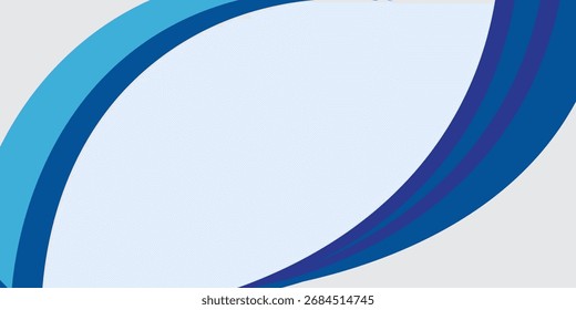 Fondo de capas de papel de curva azul Abstractas. Diseño de Plantilla curvada degradada de estilo mínimo con sombra. Elementos de moda con espacio para su texto. Adecuado para cubiertas, carteles, folletos, Vectores