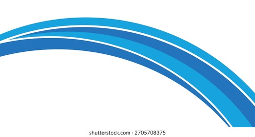 Abstract blue curve shape design for template vector eps 10.