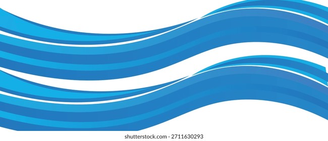 Abstract blue curve shape design for template vector
