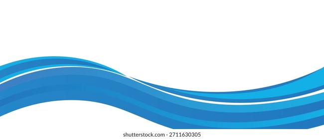 Diseño de forma de curva azul Abstractas para Vector de Plantilla
