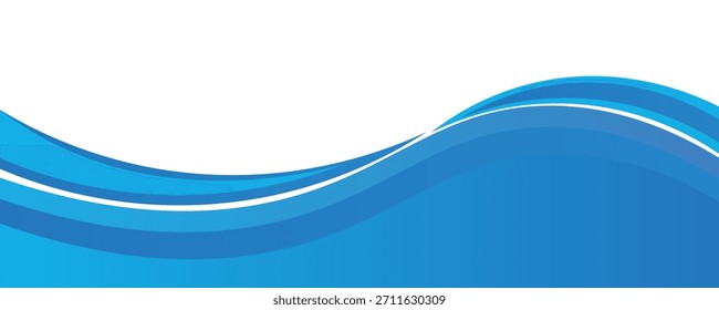 Diseño de forma de curva azul Abstractas para Vector de Plantilla
