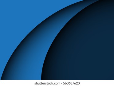 Abstract blue curve shape design modern luxury background vector illustration.