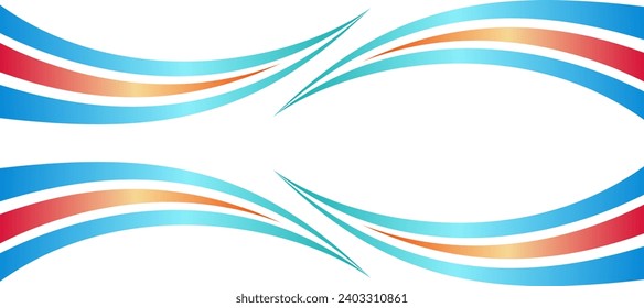 abstract blue curve stripes vinyl sticker for car wrap livery background