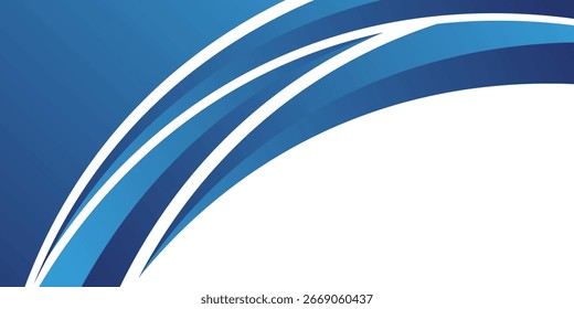 Fundo abstrato de linhas curvas azuis com design de onda de gradiente