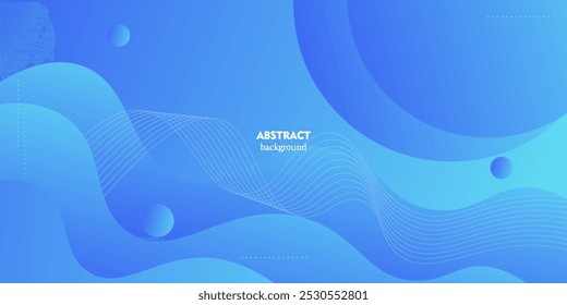 Abstract blue curved paper cut vector template with wave pattern. Blue background with wave and line design. Vector Eps10