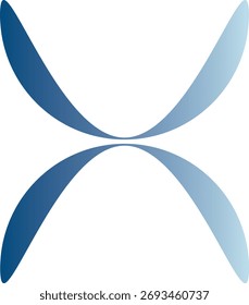 Elemento de diseño de Vector de forma curva azul Abstractas