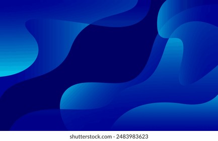 abstract blue curved wave background, gradient color, vector design. template for poster, brochure, leaflet, flyer, card, banner, book cover, wallpaper, web, backdrop