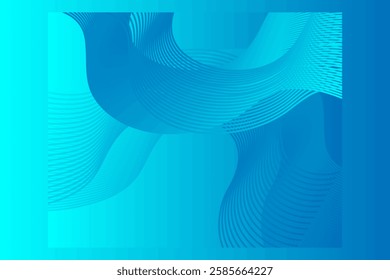 Abstract Blue Curves Background Wallpaper
