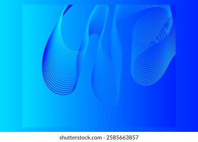 Abstract Blue Curves  Mesh Gradient Background Wallpaper