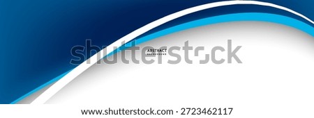 Abstract Blue Curves With White Arcs Over Gradient Background
