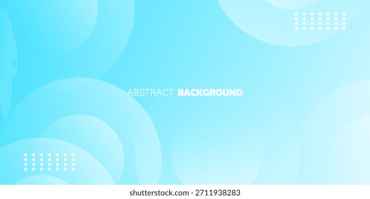 Abstrakter blauer und türkiser Hintergrund mit Kreisen und Punktraster. Modernes kreatives Trenddesign in Vektorgrafik