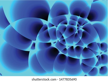 Abstract blue and cyan background with a circular pattern