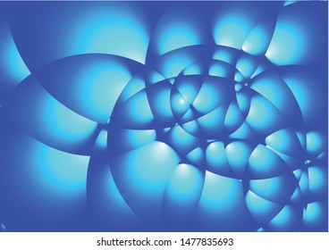 Abstract blue and cyan background with a circular pattern