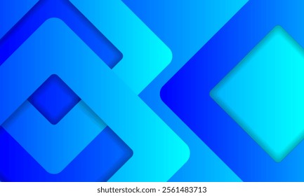 Abstract Blue And Cyan Geometric Layers Background Design. ideal for digital design contexts.