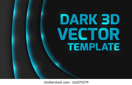Abstract blue dark 3d design background