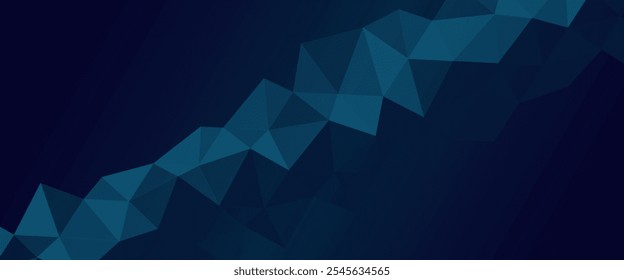 Abstract blue and dark blue geometric background with a dark blue gradient.vector