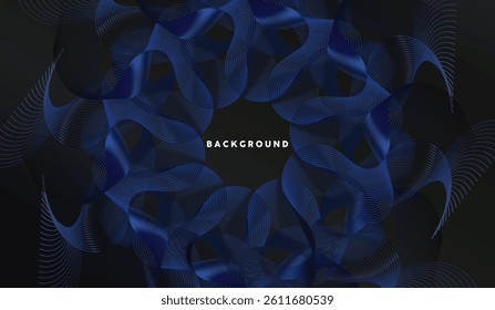 Abstract Blue Dark Geometric Background