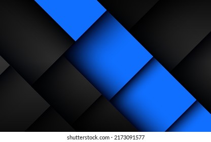Abstract blue dark gray triangle shadow line geometric with blank space design background. eps10 vector