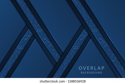 Abstract blue and dark grey overlay background with dot element. Luxury bright blue lines modern futuristic background vector illustration.