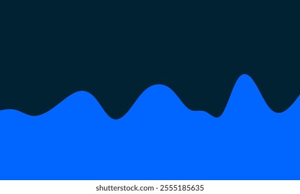 Abstract blue and dark navy background with smooth, wavy lines creating a minimalistic design. Simple and versatile vector-style aesthetic.