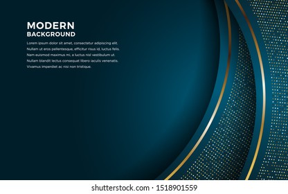 Abstract blue and dark overlapping layers background a combination with metalic texture line decoration. Luxury and premium concept vector design template for use element modern cover, banner, card