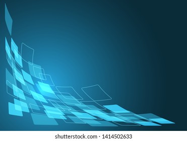 Abstract blue data flow curve with blank space design modern technology business futuristic background vector illustration.