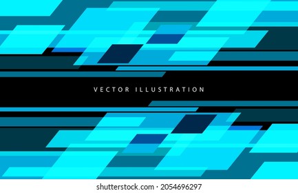 Abstrakte blaue Datenflussgeschwindigkeit Design moderne Technologie futuristische Hintergrund Vektorgrafik.