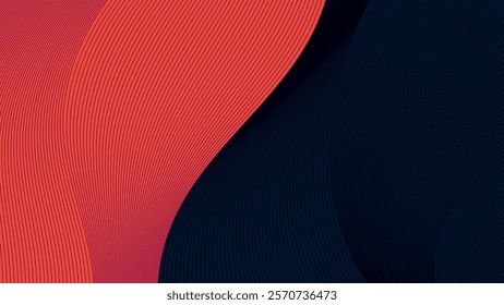 Abstract blue decorative background Lines shape texture design vector