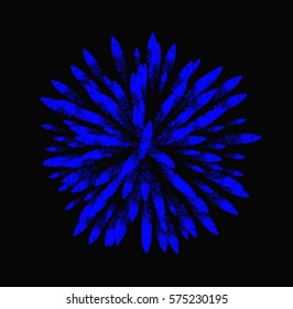 Abstract blue decorative background template for design. Vector illustration.