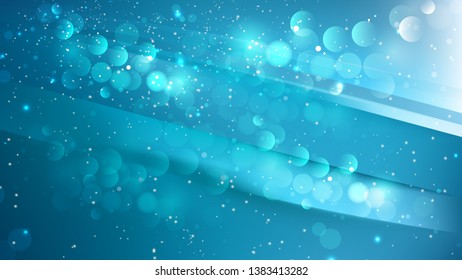 Abstract Blue Defocused Lights Background Image