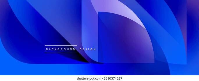 El diseño azul Abstractas presenta Formas que fluyen, Gradientes. Estética moderna, adecuada para fondos digitales, presentaciones. Elemento de texto mínimo presente.