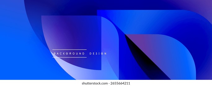 El diseño azul Abstractas presenta Formas que fluyen, Gradientes. Fondo moderno con Elementos de texto, composición dinámica.