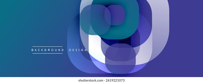 El diseño azul Abstractas presenta círculos superpuestos, Gradientes. Estética moderna, adecuada para fondos, presentaciones. Composición minimalista.