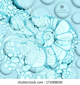 Abstract blue Design, greeting card