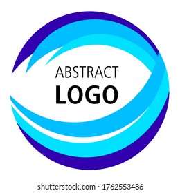 Logo de diseño azul abstracto en calidad vectorial.