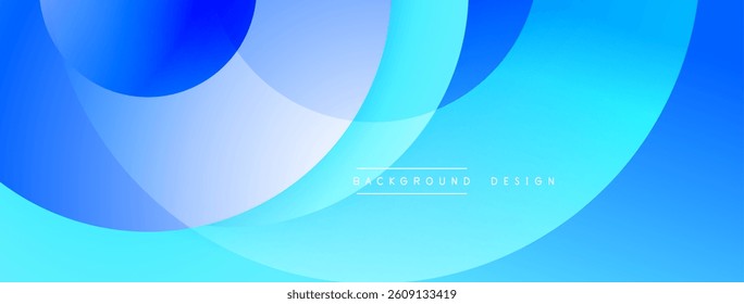 Abstract blue design. Overlapping circles create dynamic gradient effect. Smooth transitions, modern aesthetic. Perfect backdrop for presentations, websites.